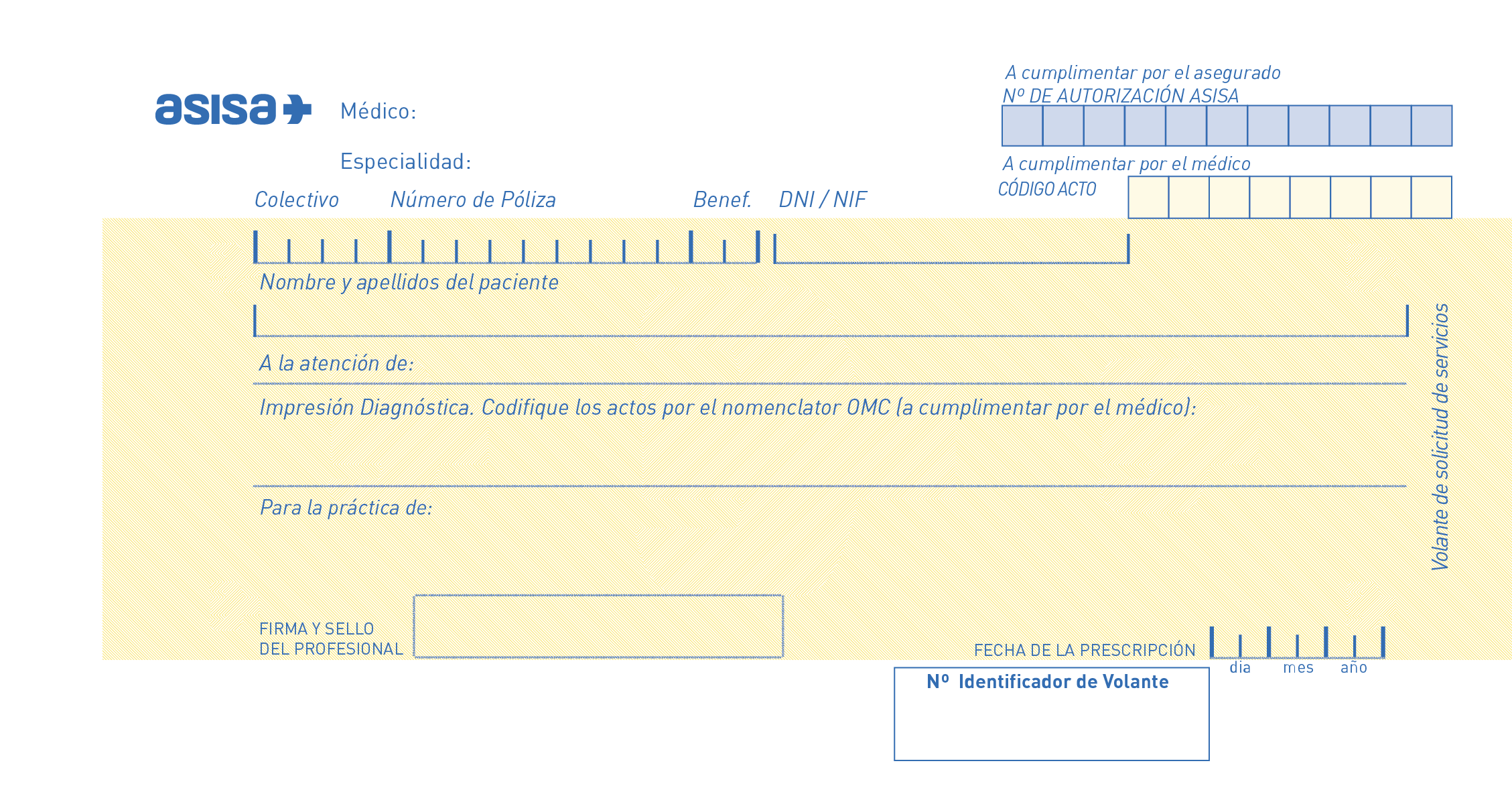 Volante de Solicitud de Servicios