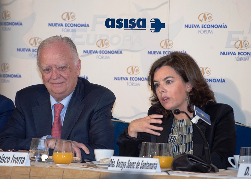 La vicepresidenta del Gobierno y el secretario de Estado de Presupuestos participan en el Fórum Europa, patrocinado por ASISA